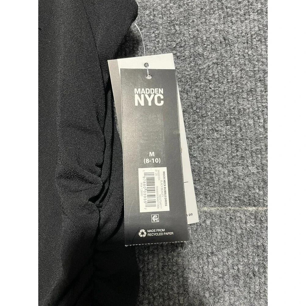 Madden NYC Dress Women's Size M Black Bubble Skirt New - Picture 6 of 10